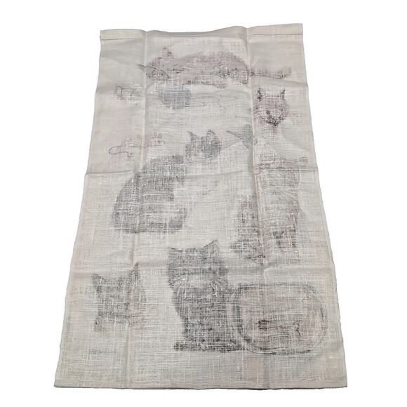 VTG Kay Dee Linen Kitchen Tea Towel Cats Kitten Breeds R. Batchelder Signed NWT - Picture 2 of 15